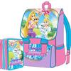 Disney Kit Scuola School Pack Zaino Estensibile + Astuccio 3 Zip Principesse Palace Luxury Edizione Nuova