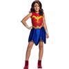 Rubie's Rubies Wonder Woman Classic per bambina, Vestito con cintura, senza spalline e mantello rimovibile, Licenza Ufficiale Warner Bros DC Comics per Carnevale, feste, cosplay