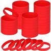 NAHRMY Braccialetti In Silicone, Braccialetti In Gomma Da 60 Pezzi, Braccialetti Vuoti, Cinturini Da Polso Sportivi, Braccialetti Sportivi Per Uomo Donna Adolescenti (Rosso)