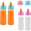 JINJUMEI 4 Pezzi Biberon Magico e 2 pezzi di nullini per bambole, il Liquido Scompare, Alimentazione Simulata, accessori per bambole, regali per bambini, dai 3 anni in su