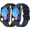 MIJOBS 2 Cinturini Compatibile con Huawei Watch Fit 2 | Cinturino di Ricambio in Silicone Bracciali Sportivo da Uomo da Donna