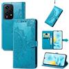 Fertuo Cover per Honor 200 Lite 5G, Custodia Portafoglio a Libro in Pelle Flip Cover con Porta Carte, Chiusura Magnetica [Disegni di Mandala] Case Antiurto per Honor 200 Lite 5G, Blu