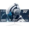 Z Z-Edge Z-Edge Monitor Gaming Curvo Bianco 30'' 200 Hz, 1ms, 2560x1080, FreeSync, Schermo PC White Ultra-wide 21:9, Inclinazione Regolabile, 1500R, 2×HDMI2.0 & 2×DP1.4, RGB, VESA 75 * 75mm (DP Cavo Incluso)