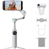 Insta360 Flow 2 Pro Tracker IA Pack Grigio - Gimbal IA iPhone/Android, Tracciamento +200 app con Apple DockKit, Tracker IA, Tracciamento di Gruppo, Tracciamento 360°, Treppiede/Selfie Stick integrato.