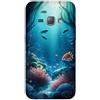 GENERICO Cover custodia In Plastica Rigida Compatibile Con Samsung Galaxy J1 2016,Design oceano