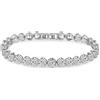 Kim Johanson® Bracciale da tennis da donna *Emma* in argento | Cubic Zirconia Tennis Bracciale | Bracciale con pietre di cristallo (6 mm) | Impermeabile | Gioielli per donne | Lunghezza 19 cm | Con