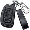 ontto Custodia per Chiave Auto Adatta per Tucson Creta ix25 i10 i20 ix20 Elantra Mistra Sonata 2015-2019 Telecomando in Pelle Bovina coprichiave Custodia Portachiavi Nero D