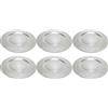 BAKAJI Set 6 x Sottopiatti Natalizi per Tavola, Addobbo Decorazione di Natale, Sotto Piatti Ornamento per Tavoli Natalizio, Forma Rotonda, Decori con Rilievo, Design Moderno (Argento)