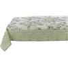 Blanc Mariclò tovaglia in cotone decoro fiori-Verde-collezione L'Erborista-elegante-lavabile-primavera- (6 POSTI)