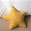 DSAoTeng Cuscino a forma di stella marina, morbido cuscino decorativo in stile francese, per divano, soggiorno, camera da letto, divano, patio, oceano, arredo casa (giallo, 45 x 53 cm)