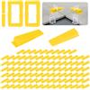 Lvjkes 100 Pezzi Cunei per piastrelle, Plastica livellatori per piastrelle, Riutilizzabile Livellatori per Piastrelle, Per un livellamento preciso delle piastrelle, Nessuna sporgenza (Giallo)