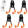 PYBTOOL Ganci robusti per garage, ganci portaoggetti per attrezzi da giardino, ganci da parete in acciaio (piccolo gancio a U)