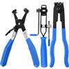 Swpeet Kit di pinze per giunti CV e pinze per fascette stringitubo piatte girevoli blu