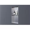 BERNSTEIN Nicchia da parete NT306010X con ripiano portaoggetti senza cornice - in acciaio inox - 30 x 60 x 10 cm (L x A x P) - colore selezionabile, Colore:Acciaio satinato