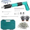 Hanured Pistola Manuale Sparachiodi con 200 chiodi tondi, Portatile Nail Gun, 5 Velocità Regolabile Pistola per Unghie in Calcestruzzo