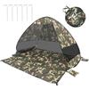 mumisuto Tenda da Spiaggia Pop Up, Tendalino da Mare Pieghevole con Finestra e Borsa di Trasporto, Tenda da Spiaggia Quick Up 79'' * 69'' * 54'' Protezione UV Antivento per 3-4 Persone (Mimetico)