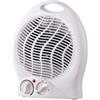 Bakaji Caldobagno Stufa Elettrica Potenza 2000 Watt Termoventilatore 2 Potenze con Termostato Regolabile + Funzione Ventilatore Freddo e Manico per il Trasporto Dimensione 13 x 13 x 29 cm (Bianco)