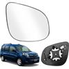ZWPARTS Vetro dello Specchio Sostituzione per Renault Kangoo II 2013-2021, Specchietto Retrovisore Esterno Iperbolico Riscaldato Vetro dello Specchietto Sferico Sinistro o Destro (Giusto)