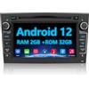 AWESAFE 7 Pollici Autoradio 2 Din per Opel Meriva Corsa Zafira Vivaro Antara Android 12 [2G+32GB] Car Radio Stereo Con Navigatore Bluetooth WIFI DSP USB RDS DAB+ Mirror Link (Nero)