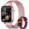 Fitonme Smartwatch Donna, 1.83" Orologio Smartwatch con Chiamata Bluetooth, 100+ Sport Fitness Tracker con Frequenza Cardiaca SpO2 Sonno, IP68 Impermeabile, Smart Watch per iOS & Android, Rosa