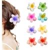 Aucuu 8 Pezzi Floreali Mollettone Capelli Grande, Pinze per Capelli Fiori Clip Artiglio da Donna, Mollettone con Fiore, Ciappo per Capelli Antiscivolo, Molletta Fiore Hawaii, Flower Hair Clips