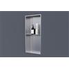 BERNSTEIN Nicchia da parete NT306010X in acciaio inox con ripiano portaoggetti - 30 x 60 x 10 cm (L x A x P) - colore selezionabile, Colore:Acciaio satinato