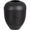 BigBuy Home Vaso 25,5 x 25,5 x 33 cm Nero Alluminio