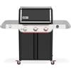 WEBER Barbecue a Gas da Giardino BBQ da Esterno 3 Bruciatori con Ripiani Laterali e Griglie in Ghisa Smaltata colore Nero e Acciaio Inox - 1501241 E-335W Genesis