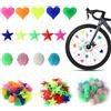 MDLSDE 108 Pezzi Decorazioni per Raggi Ruote, Decorazioni di Perline per Raggi Bici Colorate Decorazione della Bicicletta Clicker Riflettenti Biciclette Bambini Accessori Bici Bambina