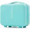 R.Leone Valigia da 1 pezzo Fino a Set 4 Trolley Rigido grande, medio, bagaglio a mano e beauty case Lucchetto TSA in Polipropilene 8 Ruote Autonome 6060 (Verde Acqua, XS Beauty case)