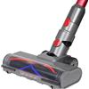 KENVOR Spazzola compatibile con aspirapolvere Dyson V7 V8 V10 V11 V15, ricambi per spazzola da pavimento con azionamento diretto e 4 luci LED per pavimenti duri