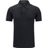 PODOLIXIA Polo da uomo a maglia, a maniche corte, basic da uomo con colletto, slim fit, business, casual, da golf, da tennis, da uomo, elegante, con polsini e orlo a coste, Nero , 4XL