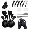 Loopunk 24 pcs Kit per tingere i capelli, con Ciotola, Mantellina per Capelli, Guanti, Clip, per DIY Home Hair Colouring Brush Bowl Set