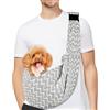 PETLOFT Reversibile Borsa Trasportino Zaino, Borsa da Trasporto per Cani Piccoli, Adjustable Borsa a Tracolla, Cross-Body Pet Sling Carrier con Gancio per Collare per Cane/Gatto Fino a 4.99kg