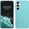 kwmobile Custodia Compatibile con Samsung Galaxy A55 5G Cover - Back Case Morbida - Protezione in Silicone TPU Effetto Metallizzato menta metallizzato