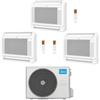 Midea Climatizzatore Console Trial Split MFA2U 12+12+12 con M3OA-27HFN8-Q Inverter R 32 Wi-Fi Optional Classe A++ ,