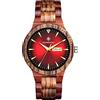 RORIOS Orologio da Uomo in Legno Luminoso Orologio Analogico Al quarzo Orologi da Polso con Datario Leggero Fatto a Mano Orologio Legno