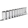 Sealey AK2743 socket set 11PC 3/20,3 cm SQ unità Deep lock-on 6PT Imperial