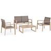 Bizzotto Set 4 Salotto KALLEN NATURALE