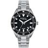 Breil Orologio UOMO OVERHAND quadrante MONO-COLORE NERO movimento SOLO TEMPO - 3 LANCETTE QUARZO e BRACCIALE ACCIAIO ARGENTO EW0716
