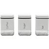 GUSTO CASA - Set 3 barattoli da cucina Bianco 80 cl