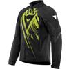 Dainese - Air Graphics Tex Jacket, Giacca Moto Estiva, Ventilata e Leggera, con Protettori Morbidi su Spalle e Gomiti, Man, Nero/Giallo Fluo Asfalto, 58