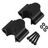 OUKENS Morsetto riser manubrio moto universale in lega di alluminio adatto per manubrio da 7/8 '' 22 mm per bici da cross(Nero)