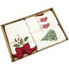 Pssopp 3 asciugamani da cucina natalizi, morbidi e altamente assorbenti, per la tavola di Natale, il bagno, il lavandino della cucina (bianco)