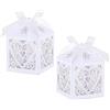 Hileyu Scatole Regalo Bianche 24 Pz Scatola Regalo di Nozze Bomboniere Prima Comunione Scatole Caramella con Nastro per Matrimoni, Feste di Compleanno D