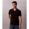 Calvin Klein Jeans Polo in piqué di cotone Nera Uomo