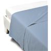Caleffi 1003494 Percalle Superiore Lenzuolo per Matrimoniale Letto, Azzurro