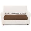 Caleffi Federa Copricuscino elasticizzata 3 Posti Melange Moka in Cotone - 51407