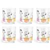 Excelsa Peanuts Set 6 Bicchieri Acqua, Capacità 250 Ml., Vetro, Decoro Peanuts