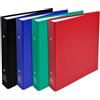 Exacompta Raccoglitori Exacompta A5 in ppl a 2 anelli diametro 25 mm colori classici assortiti - 51070E - F06203